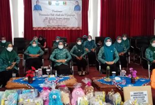 TP PKK Tanggamus Ikuti Pengarahan Ketua TP PKK Provinsi Lampung Secara Virtual Meeting