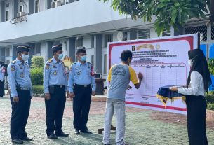 Usai Apel Bersama , Lapas Kelas I Bandar Lampung Menandatangi Pernyataan Komitmen Halinar