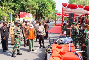 Dandim Bojonegoro Hadiri Apel Gelar Pasukan Dalam Rangka Antisipasi Bencana Alam