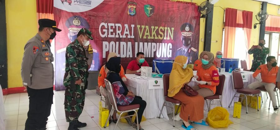 Danramil TBS, Mayor Inf Suprapto Hadiri Kegiatan Baksos SPN Polda Lampung