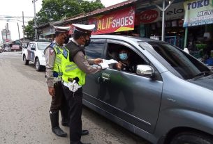 Gelar Operasi Patuh Krakatau 2021 di Pasar Unit 2, Satlantas Polres Tulang Bawang Bagikan Ini