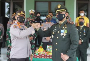 HUT TNI ke-76: Kodim 0410/KBL Dapatkan Kejutan dari Kapolresta Bandar Lampung