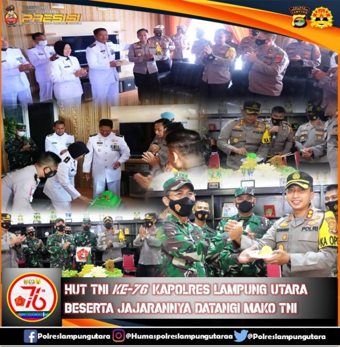 HUT TNI ke-76, Polres Lampung Utara Berikan Kejutan