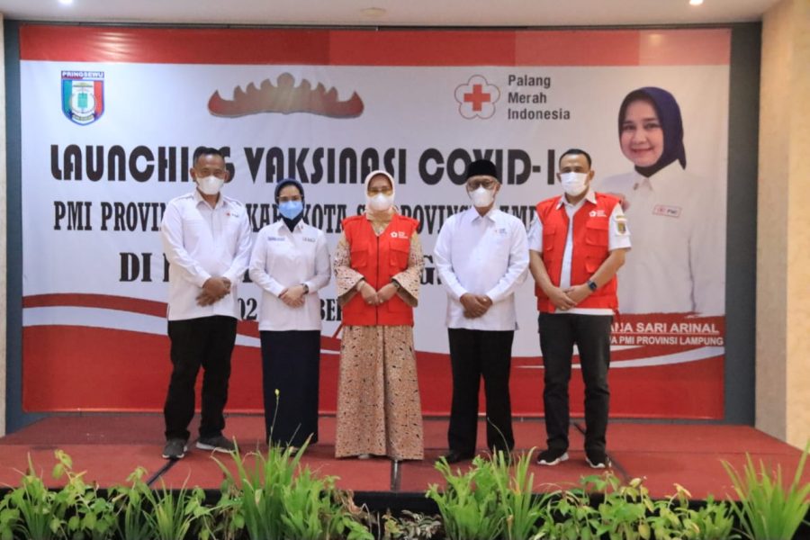 Ketua PMI Provinsi Lampung Launching Vaksinasi Covid-19 di Provinsi Lampung