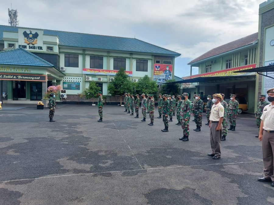 Kodim 0410/KBL Tingkatkan Kedisiplinan Gelar Apel Pagi