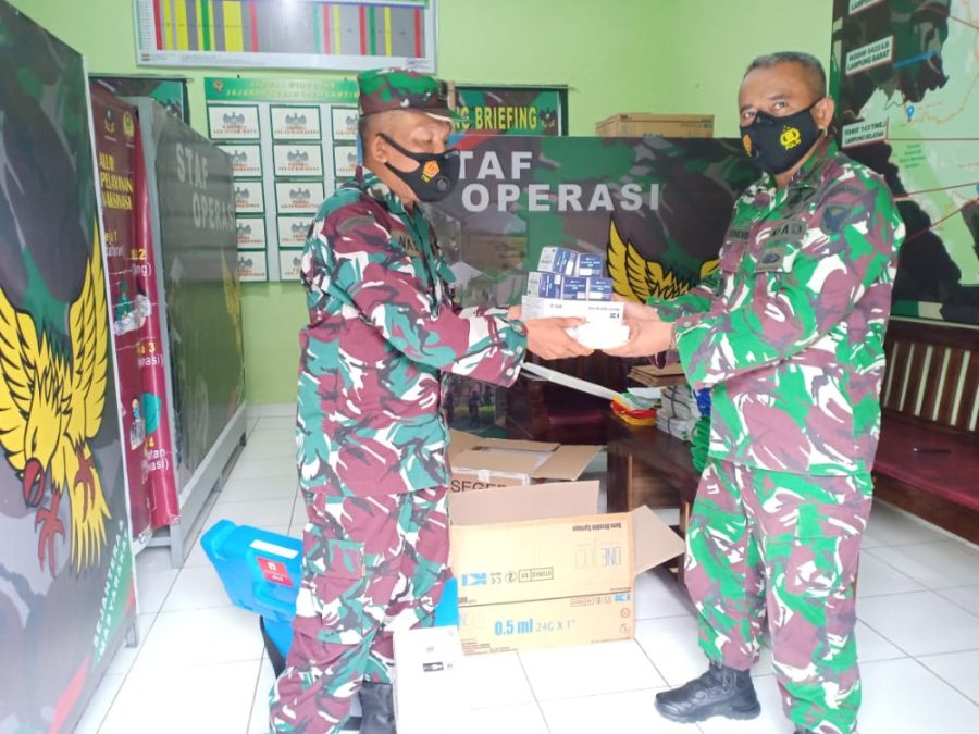 Kodim 0429/Lamtim Distribusikan 1300 Dosis Vaksin Peringati Sumpah Pemuda