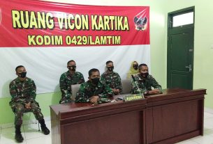 Kodim 0429/Lamtim Ikuti Sosialisasi Penanganan Serangan Jantung Dan Penyakit Lainya Secara Vidcon