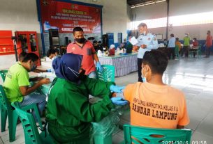 Lapas Narkotika Kelas IIA Bandar Lampung Lakukan Vaksinasi Tahap Dua