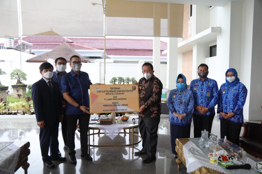 Pemprov Lampung Terima Bantuan alat Polymerase Chain Reaction dari PT. Langit Pandu Anugerah