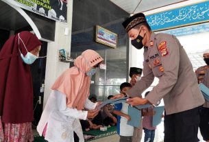 Peringati Maulid Nabi: Polres Tanggamus Berikan Santuan