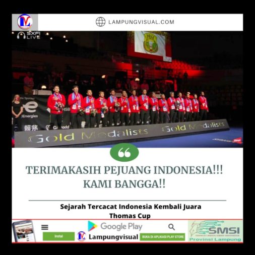 Sejarah Tercacat Indonesia Kembali Juara Thomas Cup