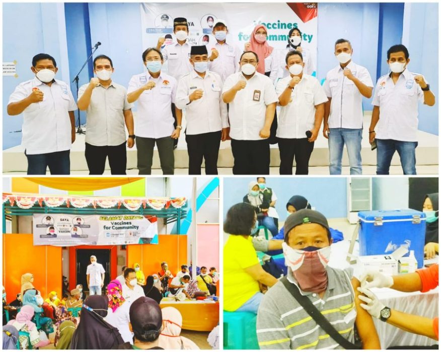 Vaksinasi 44 Ribu Warga Taja OJK-APINDO, Bismillah dari Lampung Tengah, Gandeng Pemkab Bareng GGP