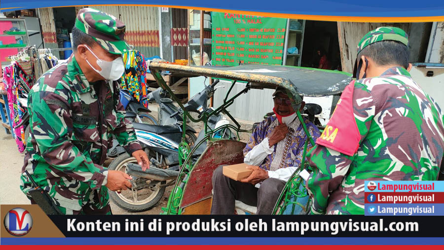 Aksi Sosial Anggota Koramil 410-02/TBS, Bagikan Nasi Kotak Gratis Kepada Warga Binaan