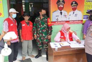 Dukung Percepatan Vaksinasi, Koramil 410-03/TBU dan Puskesmas Bakung Kembali Gelar Serbuan Vaksinasi