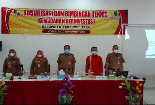 Dukung dunia Usaha, DPMPTS Lampura Gelar Sosialisasi Kemudahan Berinvestasi