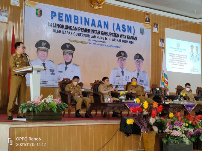 Gubernur Arinal Lakukan Pembinaan ASN Di Lingkungan Pemkab Way Kanan