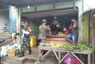 Ini Tujuan Anggota Koramil Gelar Gakplin Prokes Covid 19 Dan Bagikan Masker Gratis