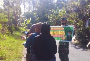 Koramil 23/Karangtengah Himbau Warga Selalu Terapkan Protkes