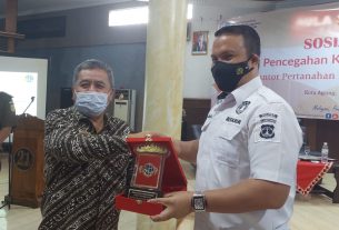 Kasat Reskrim Polres Tanggamus Berikan Materi Sosialisasi Pencegahan Kasus Pertanahan ATR/BPN