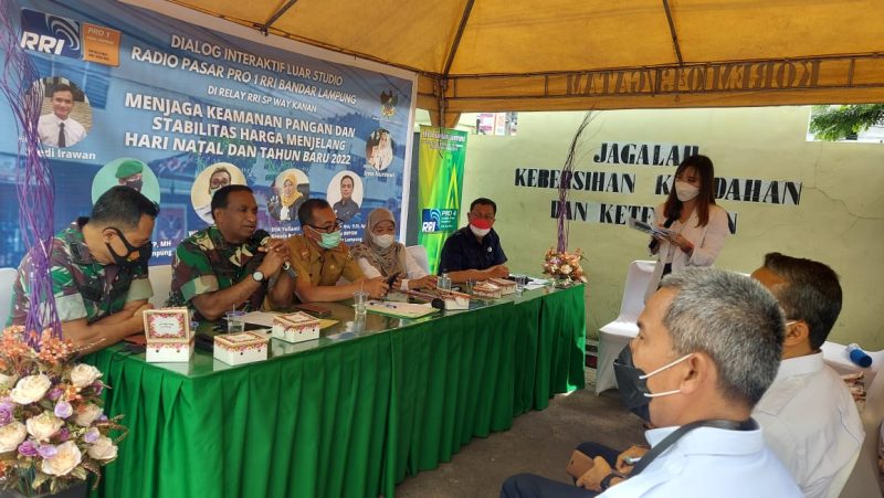 Kasdim 0410/KBL Ikuti Dialog Radio Pasar RRI Bandar Lampung