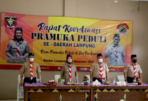 Ketua Kwarda Pramuka Chusnunia Chalim Buka Rakor Satgas Pramuka Peduli di Era Pandemi se-Provinsi Lampung