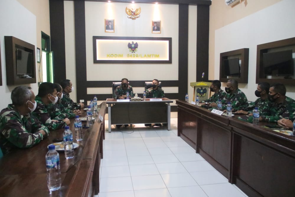 Dandim 0429/Lamtim Terima Kunjungan Tim Post Dan Current Audit Itdam II/ Sriwijaya