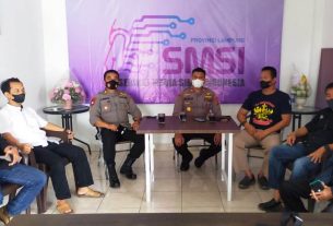 Ngopi Bareng SMSI Lampung, Polsek TBU Imbau Masyarakat