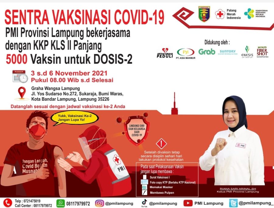 PMI Provinsi Lampung Gelar Vaksinasi Dosis-2