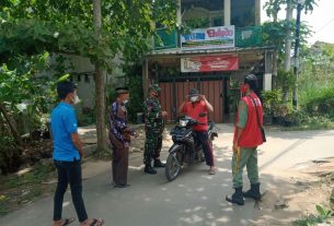 Patroli Wilayah, Babinsa Koramil 410-06/Kedaton Tingkatkan Kamtibmas dan Cegah Penyebaran Covid 19