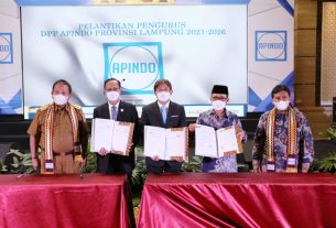 Pelantikan DPP Apindo Lampung, Gubernur Arinal Minta Berdayakan Industri Pertanian, Perkebunan, dan Perikanan
