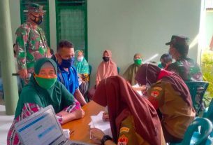 Percepat Herd Immunity, Koramil 410-01/Panjang Terus Gelar Vaksinasi