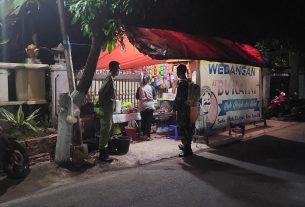 Piket Koramil 03 Serengan Patroli Malam Sambil Terapkan PPKM Level 2