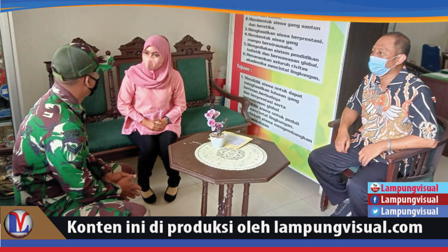 Sejak Penerapan PPKM Level 2 Babinsa Pantau Pelaksanaan PTM di SMP Warga