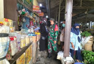 Serda Tito, Sasar Himbuan Protokol Kesehatan dan PPKM Level 2 di Pasar Harjodaksino
