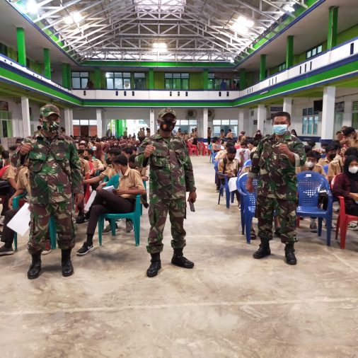 350 Dosis Vaksin TNI Tahap II Sasar Sekolah Di Purbolinggo