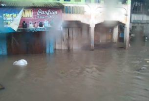 Banjir melanda Desa Rantau Sialang, Puluhan Rumah WargaTerendam Air