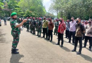 Danramil Mayor Inf Anang Nugroho Pimpin Apel Pengecekan Personel Gabungan TNI Polri di UNILA