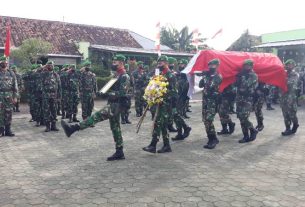 Danramil Mayor Sutoto Pimpin Apel Persada Pemakaman Kopka Purn Endang Susanto