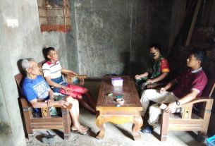 Komunikasi Sosial dengan Ketua RT, Babinsa Himbau Penerapan Prokes