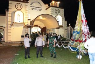 Pastikan Lamtim Aman Saat Natal, Dandim Bersama Kapolres Dan Bupati Pantau Sejumlah Gereja