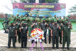 Peringatan Hari Juang TNI-AD, Dandim 0429/Lamtim Pimpin Ziarah Rombongan