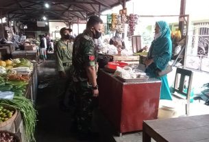 Serda Mujono Aktif Laksanakan Pengecekan PPKM Level 2 Di Pasar Joglo