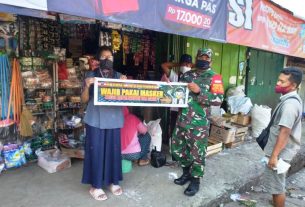 Tingkatkan Kesadaran Warga Terapkan Protkes, Koramil 18/Girimarto Gencar Laksanakan Patroli