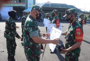 Dandim Romas Beri Arahan Kepada Personel Guna Mendukung Tugas Pokok TNI AD