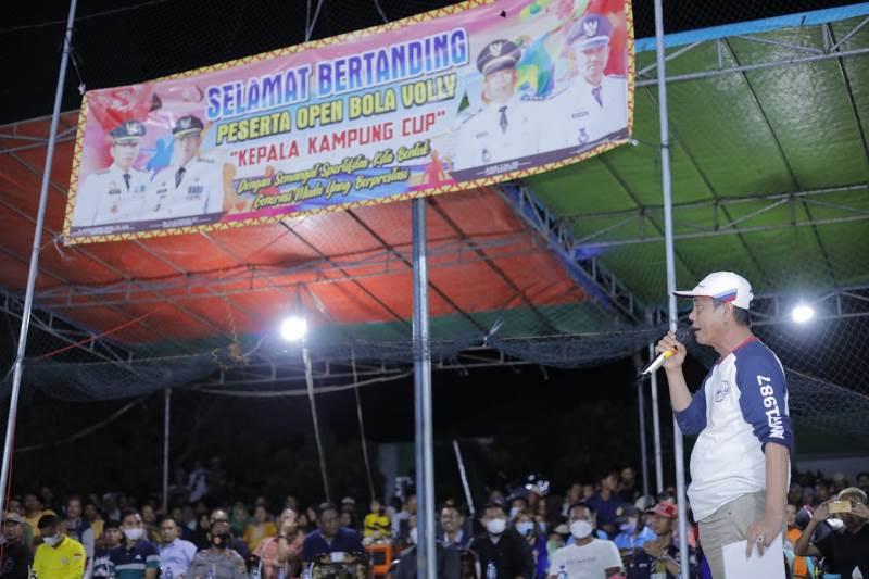 Wabup Ali Rahman Tutut Kompetisi Bola Voly Kampung Gisting Jaya