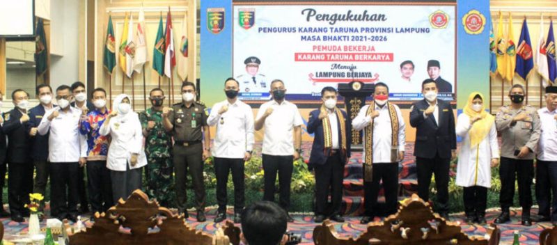 Wabup Lampung Selatan Hadiri Pengukuhan Karang Taruna Provinsi