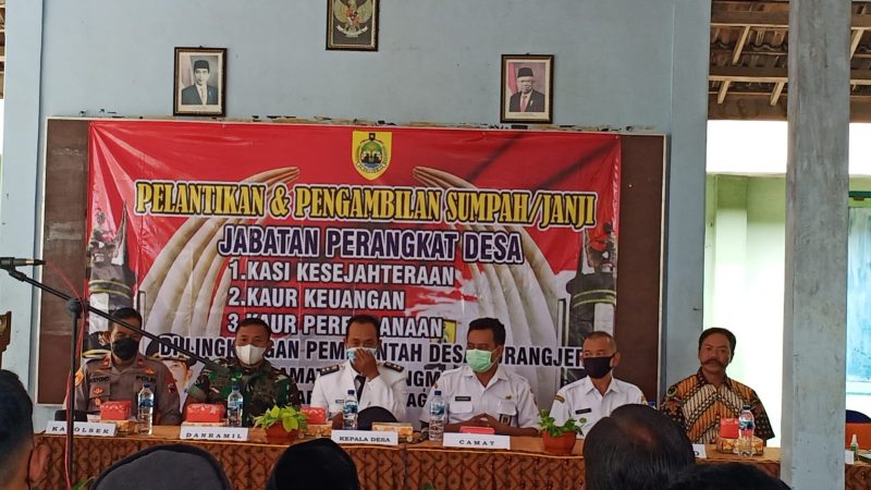 Danramil Hadiri Pelantikan Perangkat Desa Jurangjero