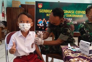 Gelar di 3 Tempat, Kodim Sukoharjo jemput bola kebut pelaksanaan vaksinasi anak usia 6-11 tahun