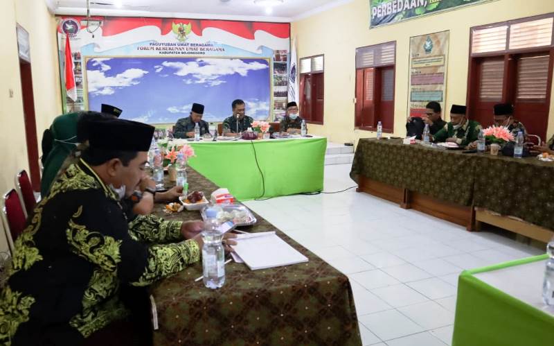 Jalin Sinergitas, Dandim Bojonegoro Silaturahmi dengan FKUB dan Tokoh Lintas Agama