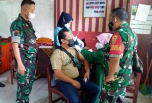Koramil 410-06/Kedaton Gencarkan Serbuan Vaksinasi Covid – 19 Di Wilayah Binaan